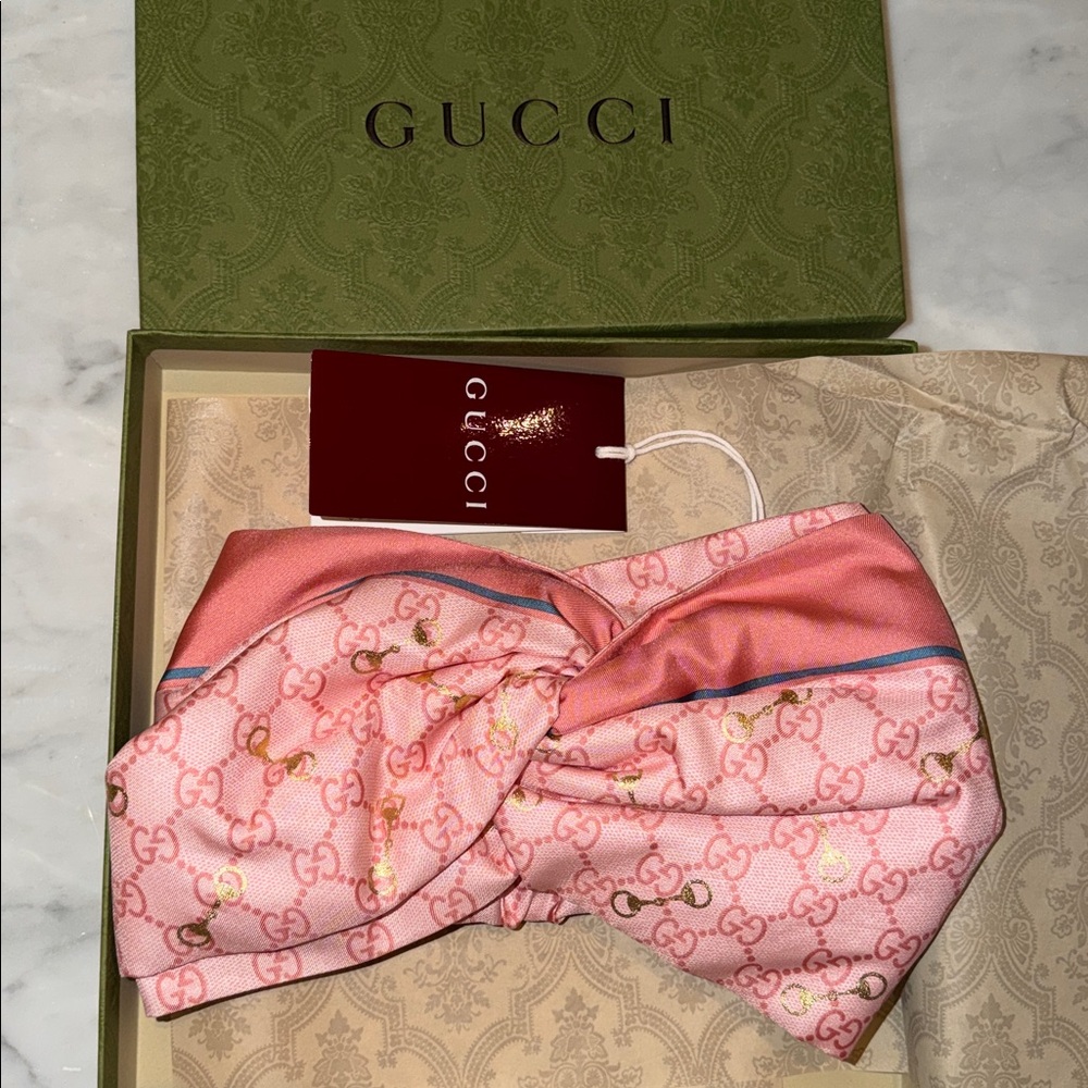Gucci Pink Silk Headband